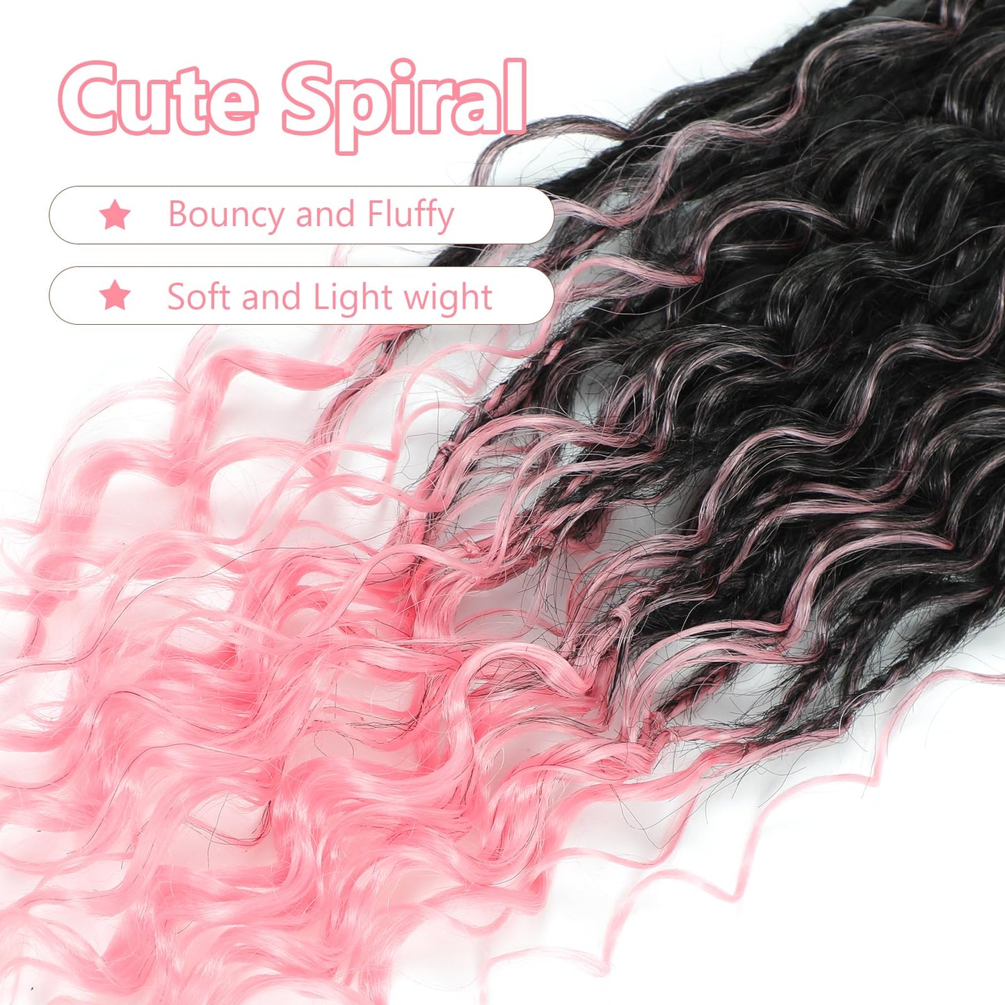 8 Packs Crochet Box Braids- 14 Inch Bohomian Box Braid Crochet Hair Synthetic Braiding Hair Goddess Box Braids Crochet Hair for Black Women(14(8Packs), 1B/Pink)