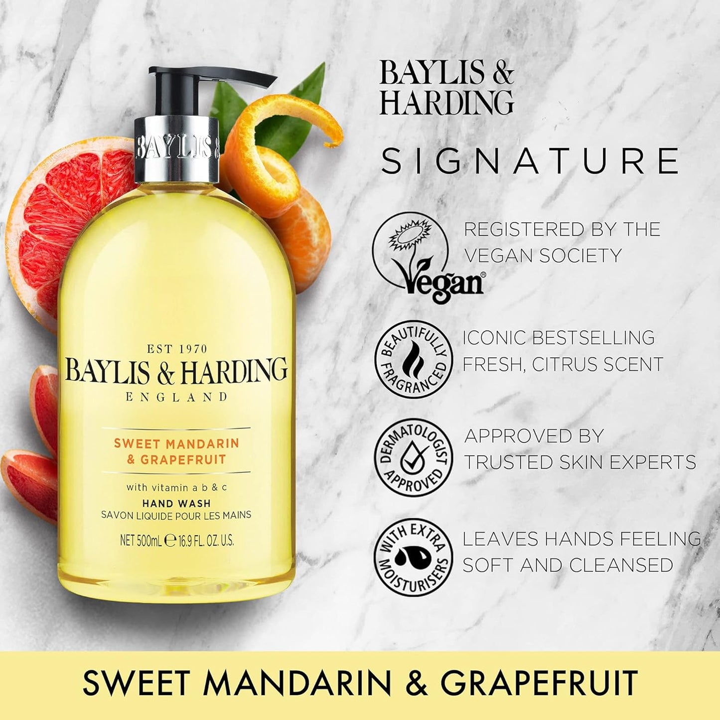 Baylis & Harding Pink Magnolia & Pear Blossom Hand Wash - 16.9 oz (Pack of 3)