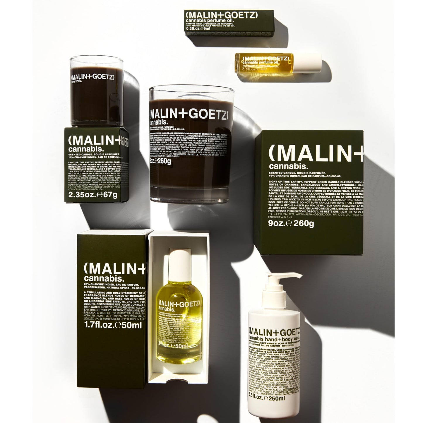 MALIN+GOETZ Hand + Body Wash | Gentle Foaming Cleanser with Botanical Extracts and Amino Acids | Hydrating, pH-Balanced, Unisex Scent | Vegan & Cruelty-Free (Cannabis, 8.5 Fl Oz)