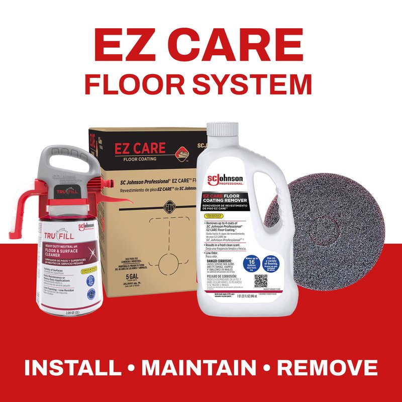 SC Johnson Professional EZ Care Heavy Duty Scrubbing Pad 17" Dia, case of 5