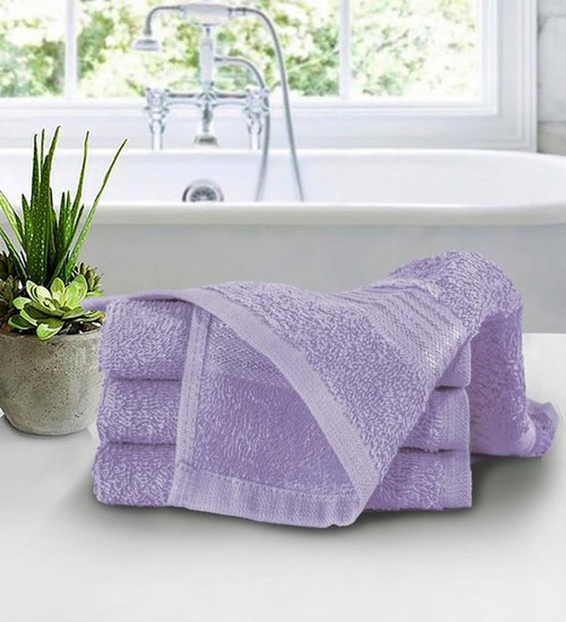 Belizzi Home Ultra Soft Cotton Washcloths, Contains 12 Piece Face Cloths 12x12 inch, Ideal for Everyday use Face Towels, Compact & Lightweight Multi Purpose Washcloths - Purple