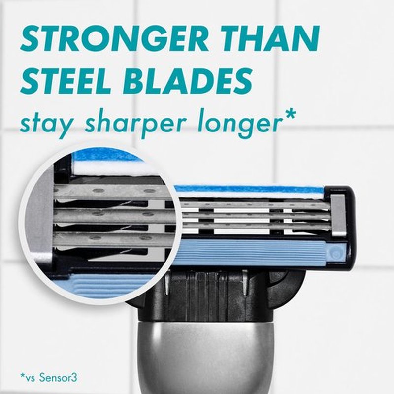 Gillette Mach3 Razor Refills for Men, 4 Razor Blade Refills (Pack of 2)