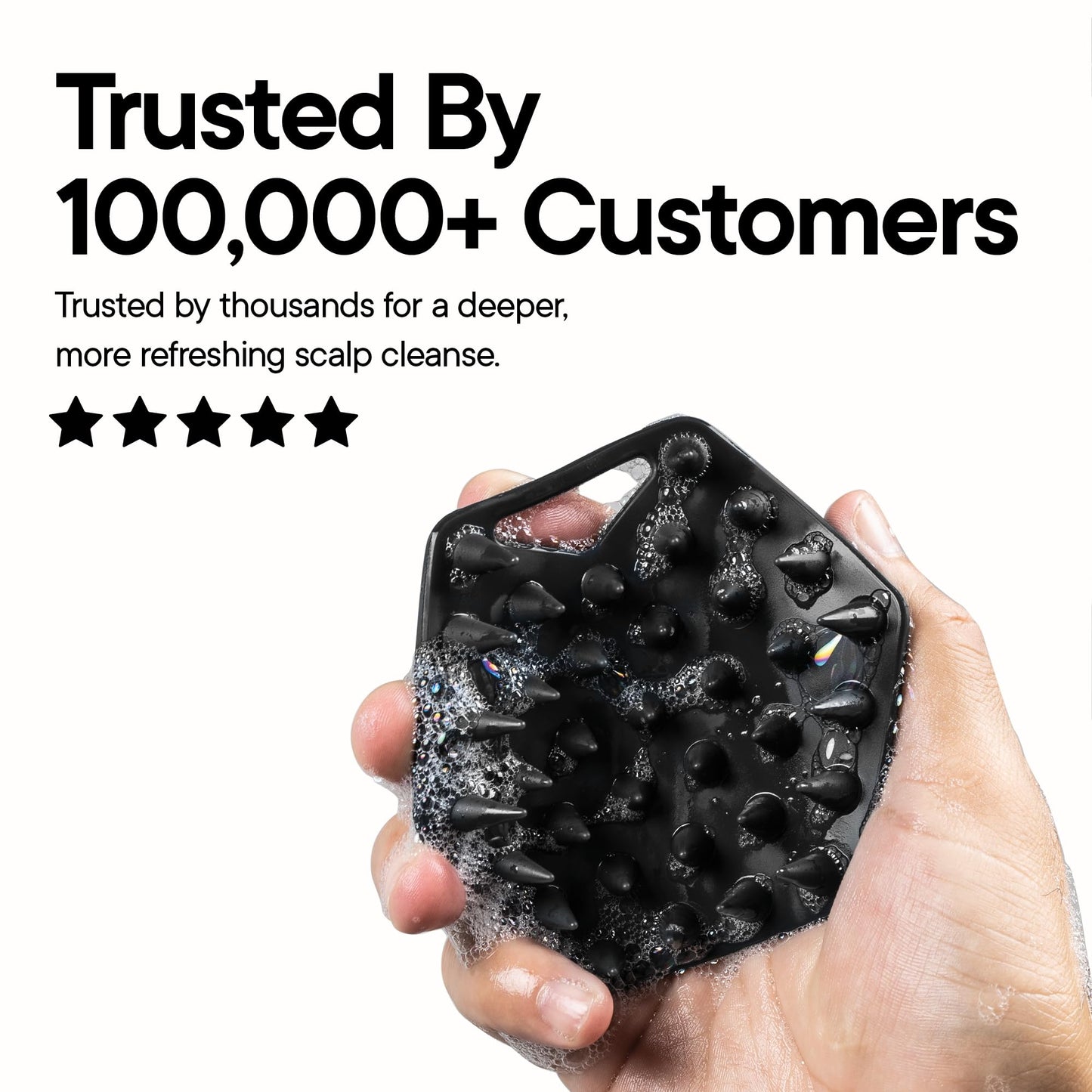 TOOLETRIES Silicone Scalp Scrubber, Shampoo Brush with Hook - Charcoal