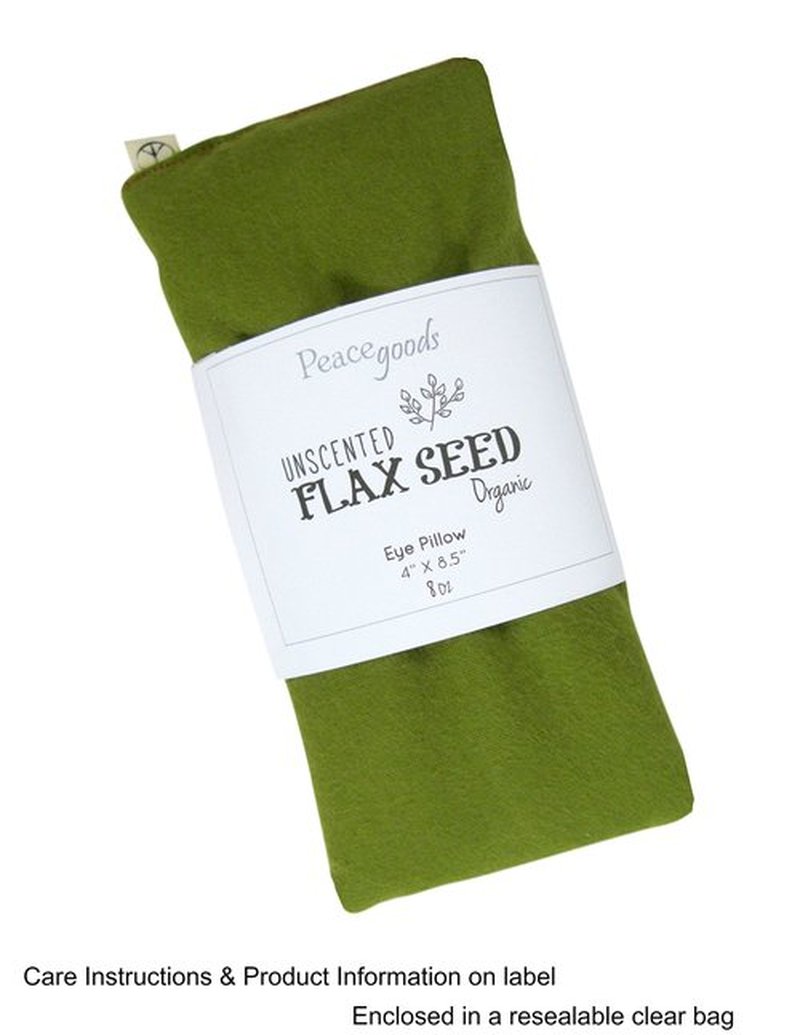 Peacegoods Pack of (4) Unscented Eye Pillows - 8.5 x 4 - Flax Seed - Weighted - Soft Cotton Flannel - Yoga Massage Meditation Sleep - Bulk - Teal Green