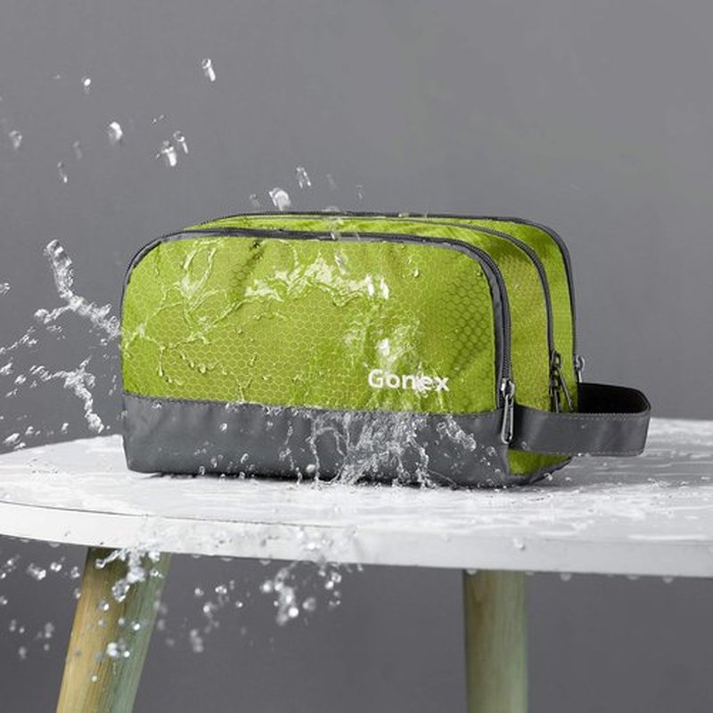 Travel Toiletry Bag Nylon, Gonex Dopp Kit Shaving Bag Toiletry Organizer Green
