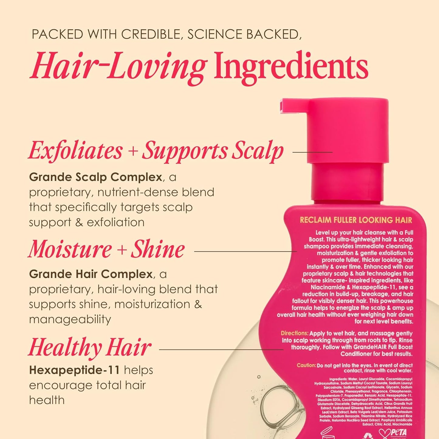 GrandeHAIR Full Boost Shampoo and Conditioner