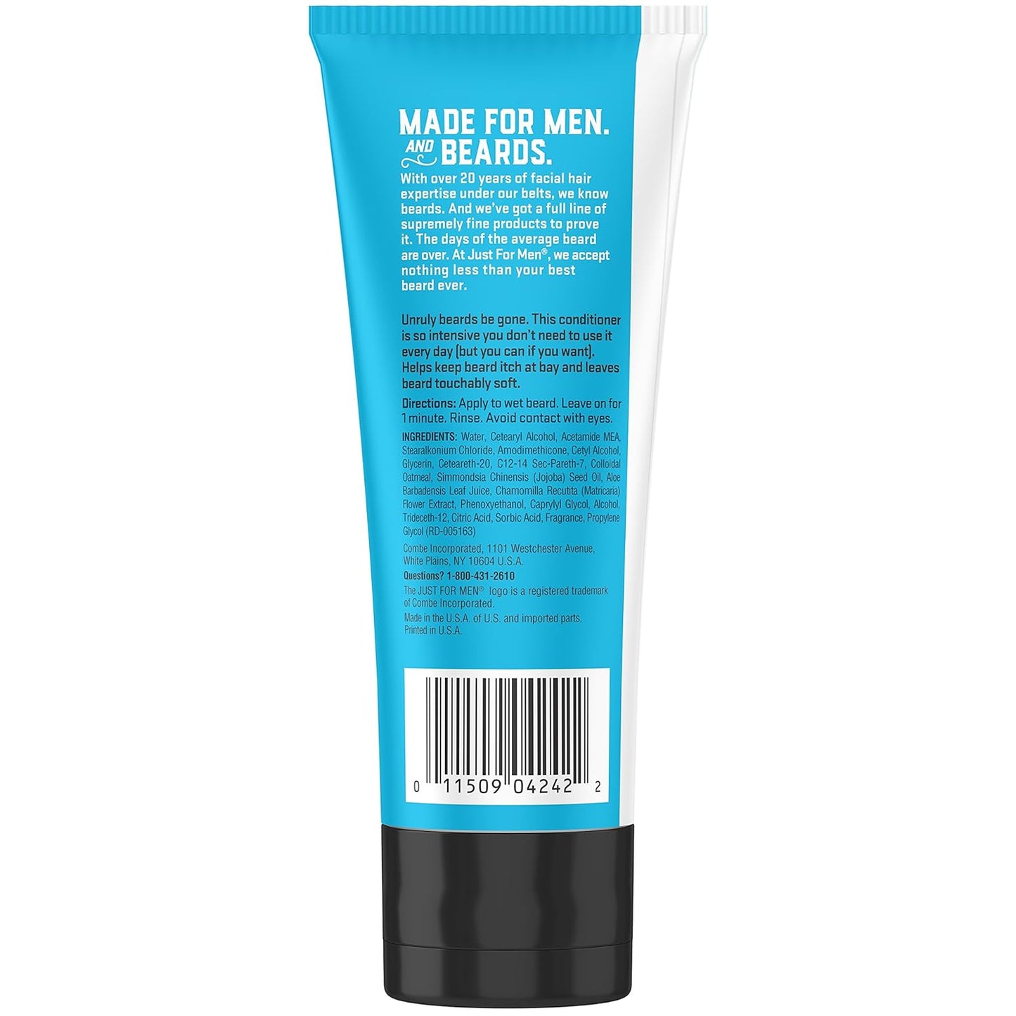 Just For Men The Best Face & Beard Wash Ever, Mosturizes to help prevent beard itching, Acts like Shampoo for the beard, Made with Oatmeal, Aloe, Chamomile, and Jojoba Oil, 3 Fluid Ounce