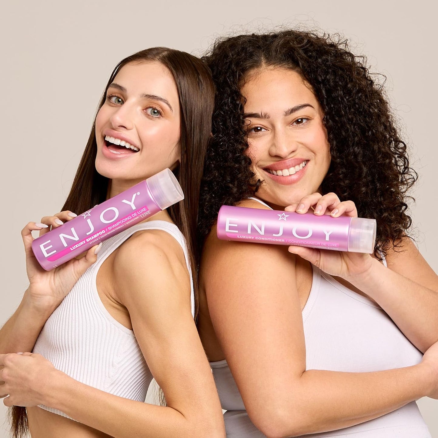 Enjoy Luxury Shampoo - Eliminates Frizz Cleansing Moisturizing Smoothing - Sulfate Free For Thick Coarse or Curly Hair (10.1 Fl Oz)