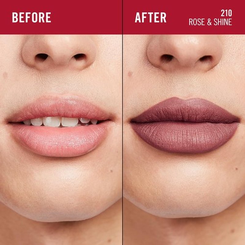 Rimmel London Lasting Mega Matte Liquid Lipstick, Long-Lasting, Hydrating, Vegan Formula - 210 - Rose & Shine, 0.25oz