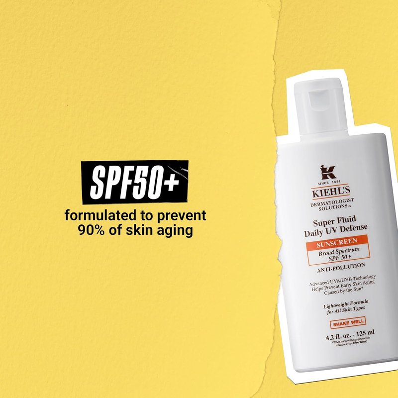 Kiehl's Super Fluid UV Defense Sunscreen SPF 50+ | Lightweight, Matte Finish, UVA/UVB Protection