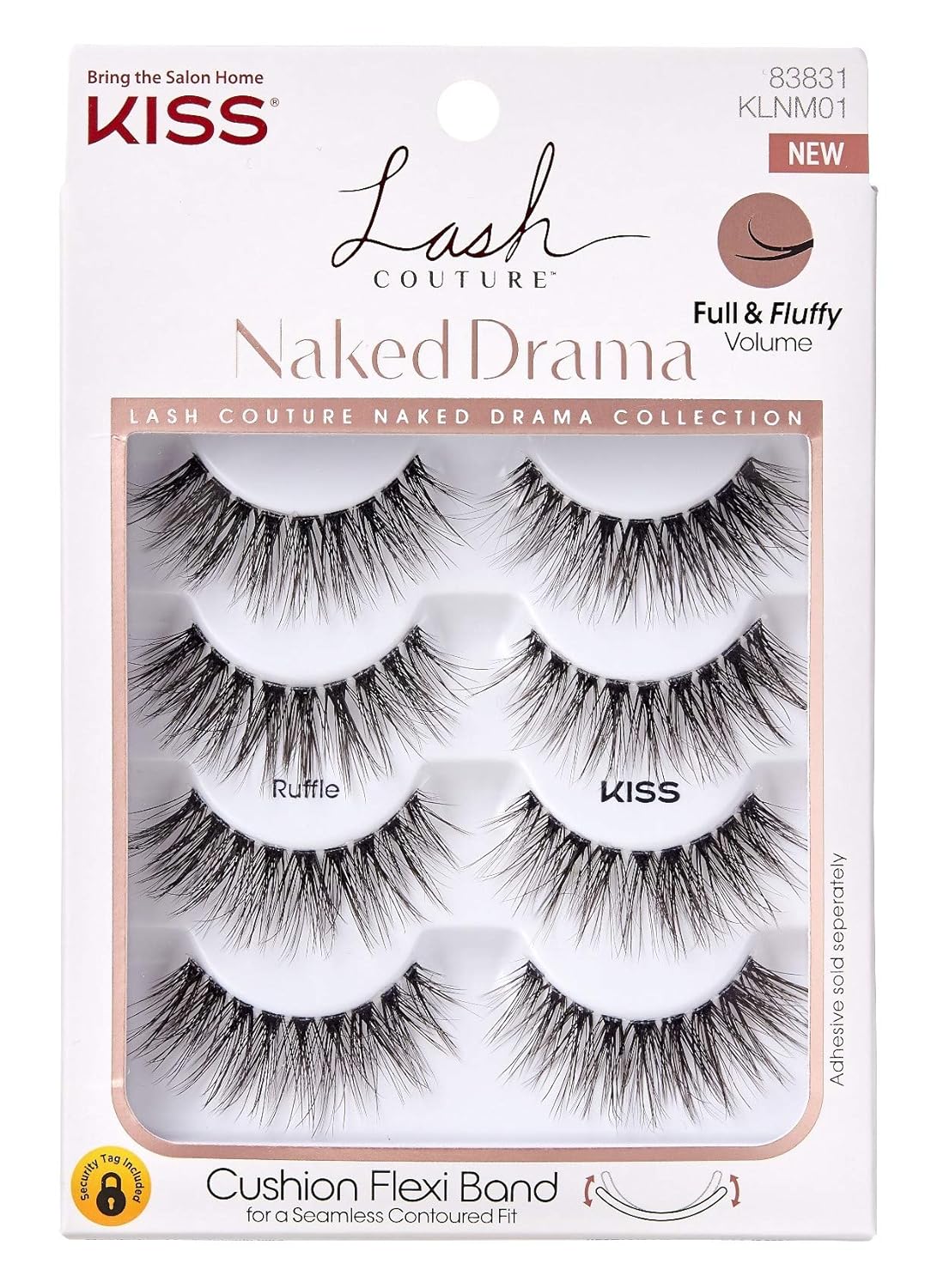 Naked Drama Ruffle False Eyelashes - Kiss Lash Couture (Pack of 2)