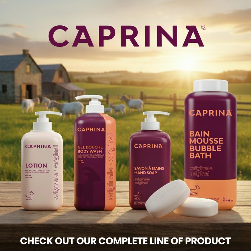 Caprina by Canus Goat Milk Soap Bar, ORIGINAL, 3.2 oz (90 g) Bars, 3-Pack, Moisturizing Daily Cleanser for Face, Hands & Body, Fresh Canadian Goat Milk