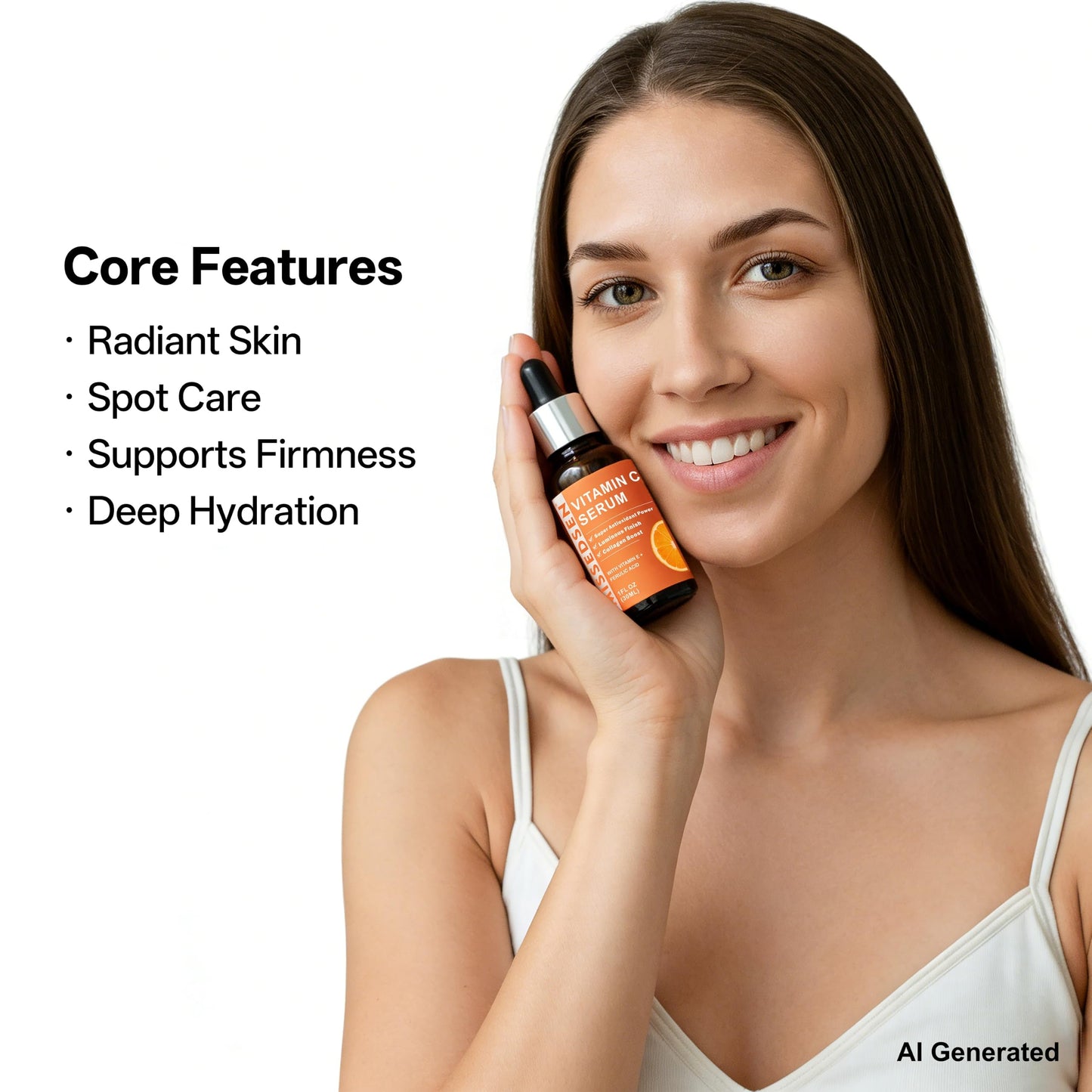 Vitamin C Serum for Face with Vitamin E & Ferulic Acid, Smoothes Wrinkles,Improves Elasticity,Firms Skin 1 Oz for Face Care, Daily Use