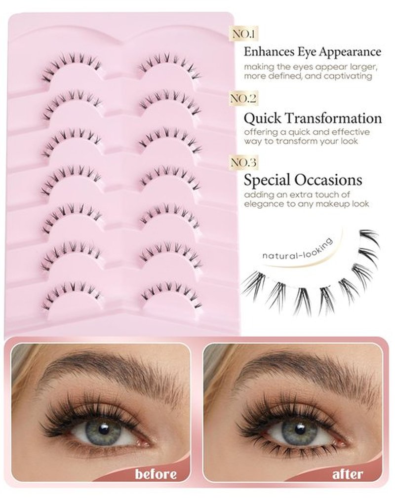 Bottom Lashes Bottom Eyelashes False Lower Lashes Fake Bottom Eyelashes 7 Pairs Bottom-3