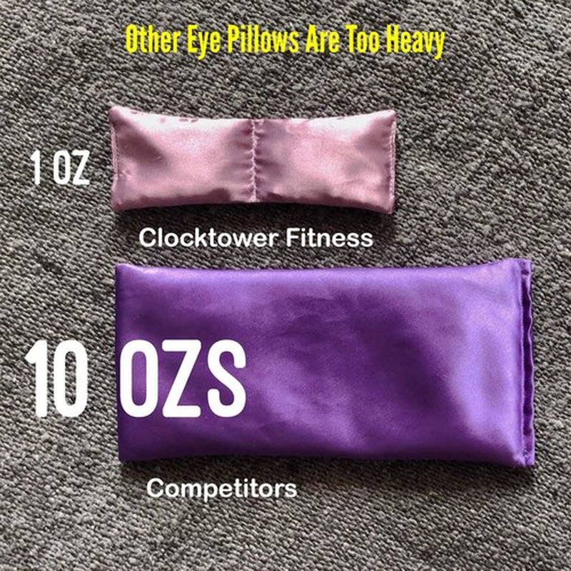 Clocktower Fitness Small and Ultralight Eye Pillow (6 x 2.5 in), for Yoga, Meditation, Relaxation, and Relief - Unscented (Purple)