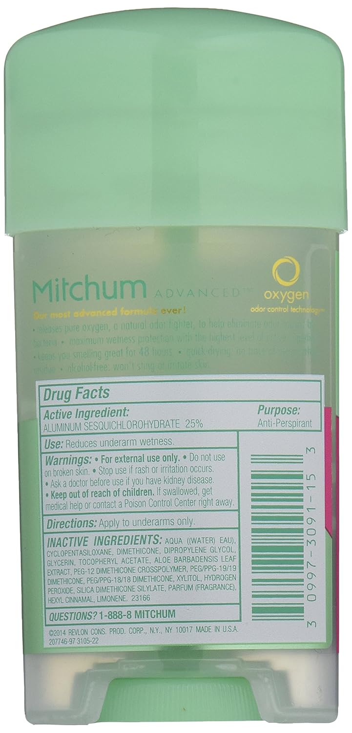 Mitchum Women's Anti-Perspirant Deodorant Gel, Flower Fresh, 2.25 oz - Pack of 6