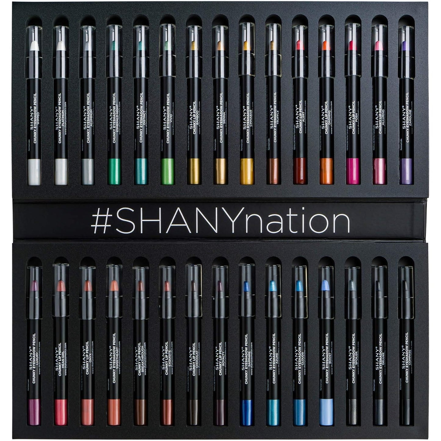 SHANY Eyeshadow Pencils Lip Liner, Eyeliner, Eye Pencils - Multi Use for EyeShadow, Lip Makeup, Lipstick with Vitamin E and Aloe Vera - Old Packaging