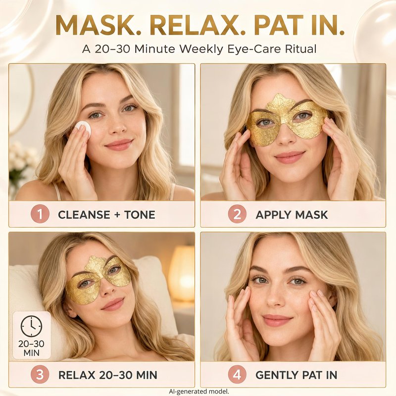 GONIM Collagen Under Eye Patches for Puffy Eyes and Dark Circles, Eye Mask