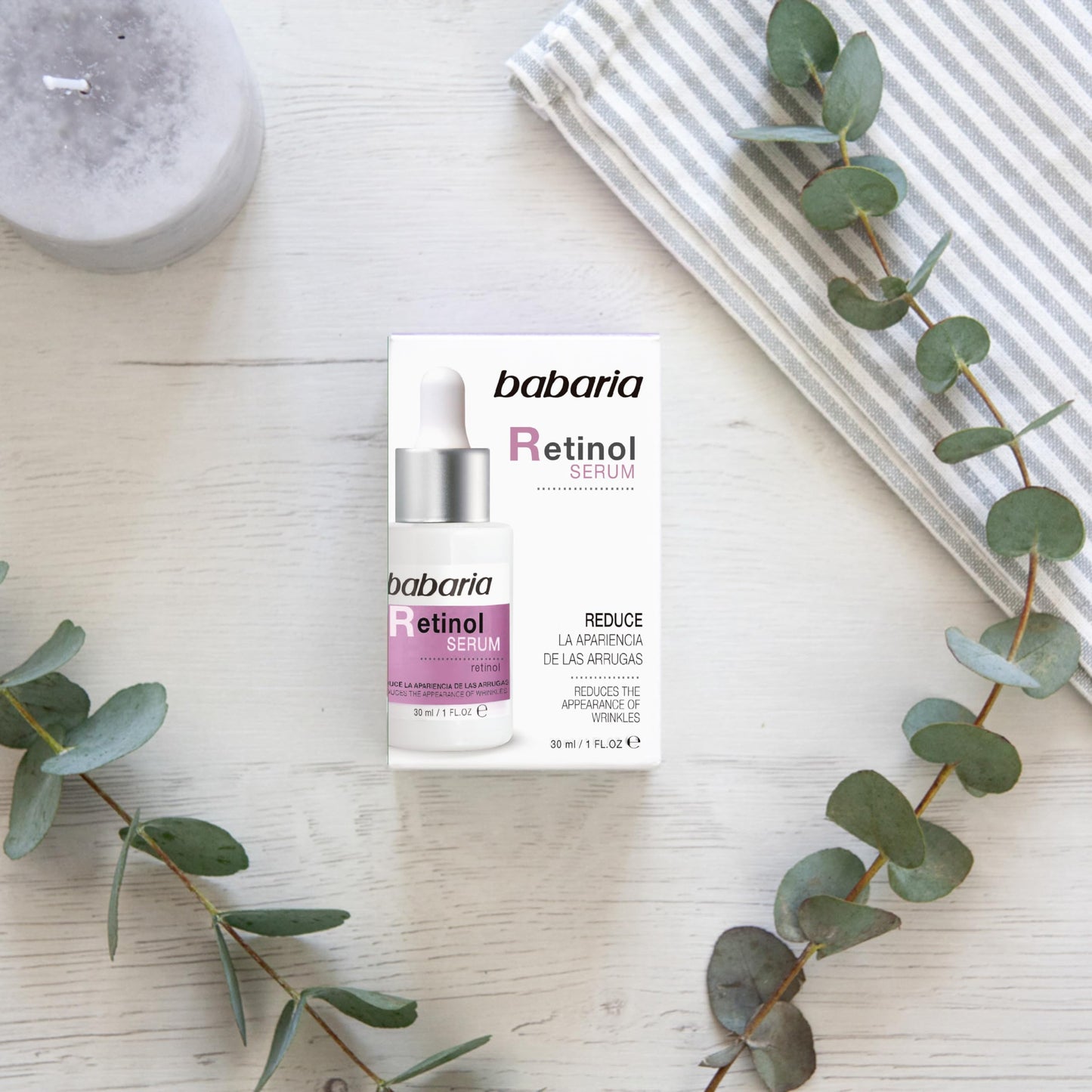 Babaria Retinol Face Serum, 1 oz - Facial Moisturizer for Skin Care - Anti Aging Serum to Reduce Appearance of Wrinkles - Improves Firmness and Elasticity - Light, Fast-Absorbing, Vegan Formula