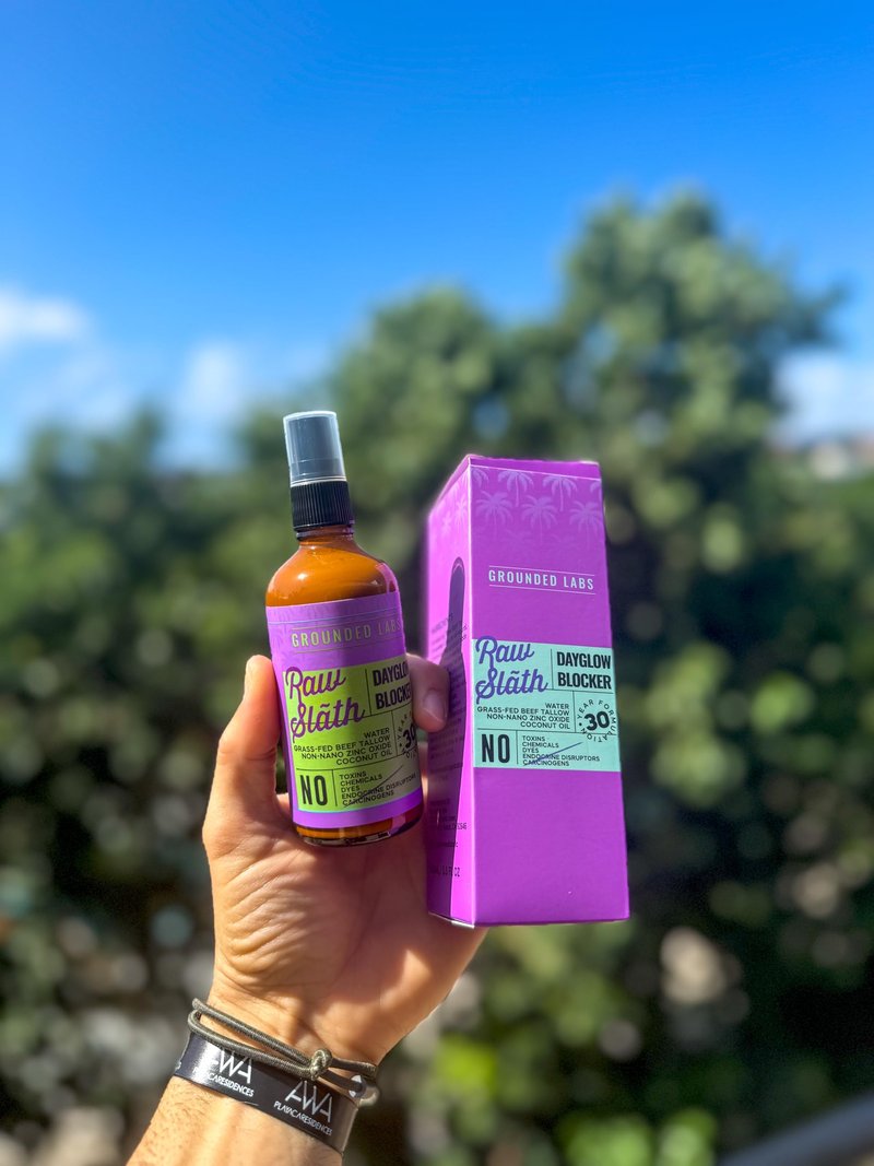 GROUNDED LABS Beef Tallow and Zinc Oxide Chemical-Free Sunscreen with 100% Grass-Fed Beef Tallow, Reef-Safe Non-Nano Zinc Oxide & Coconut Oil Mineral Sunblock SPF 30