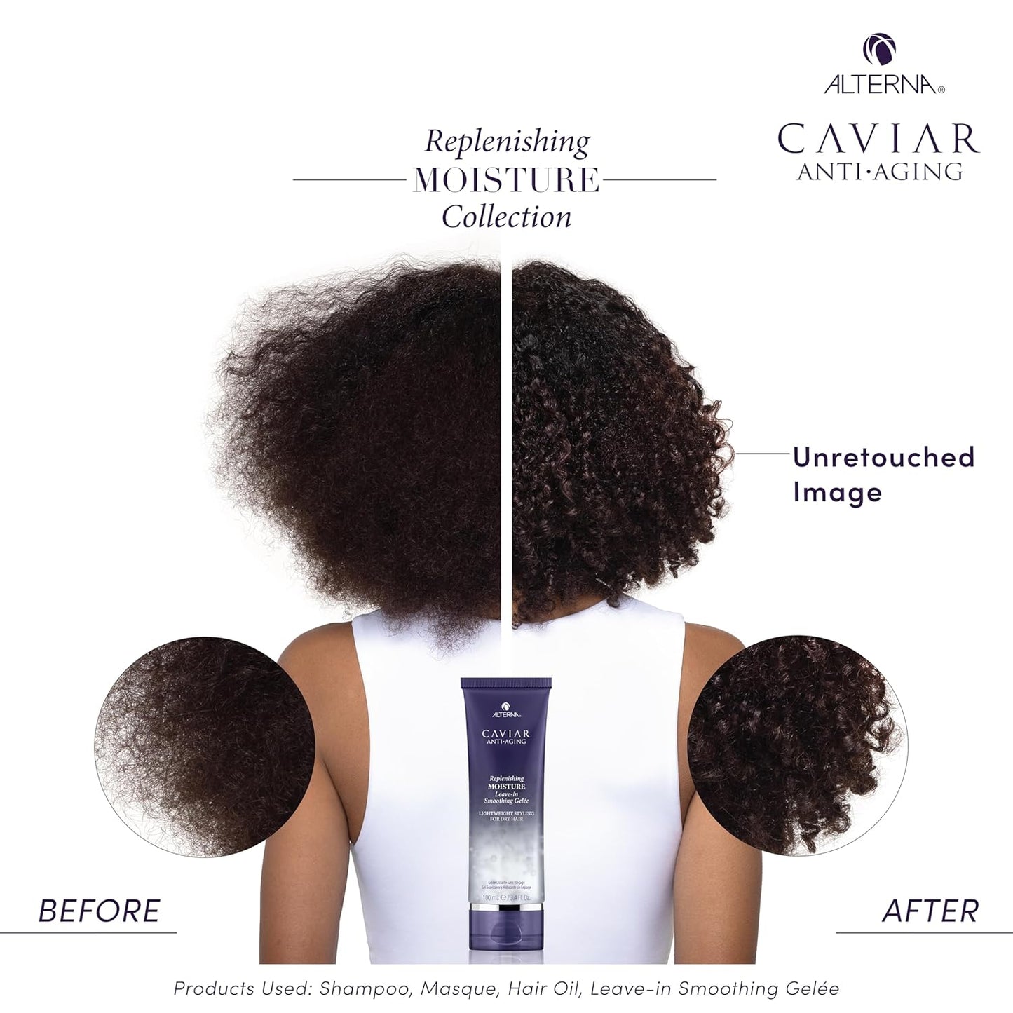 Alterna Caviar Anti-Aging Replenishing Moisture Leave-in Smoothing Gelee, Lightweight Styling For Dry Hair,Sulfate Free ,3.4 Fl Oz (Pack of 1)