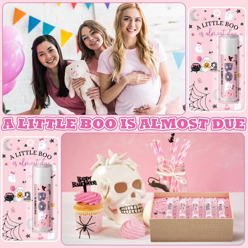 30 Pack Christmas Little Boo Baby Shower Games Prizes Party Gifts Bulk Lip Balms Favors for Winners Adults Guests Gender Reveal Favors Decorations Baby Shower Souvenirs Gift Bags Stuffers