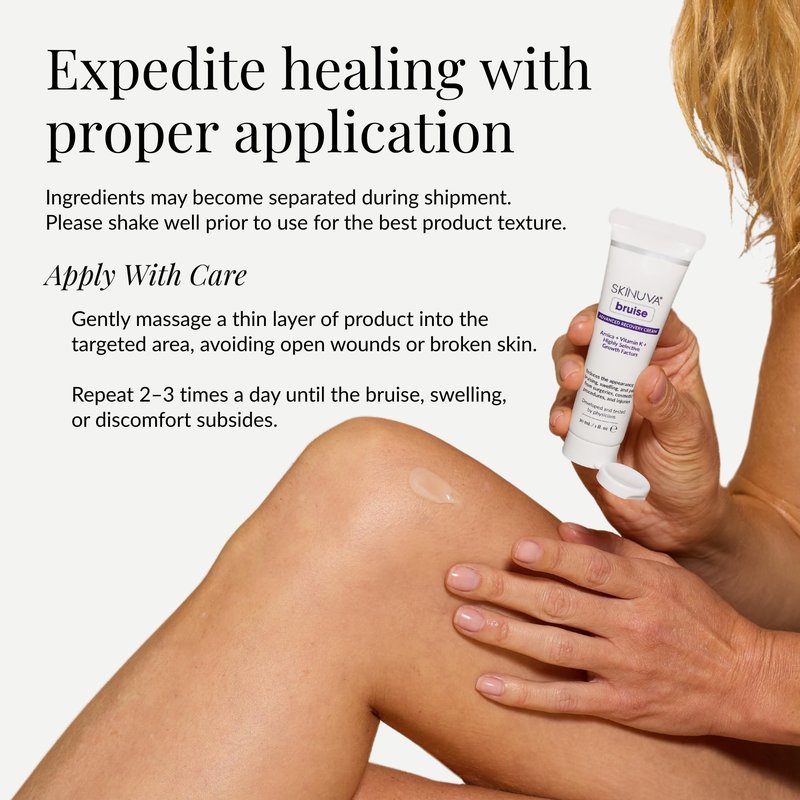 Skinuva® Bruise Advanced Recovery Cream - Topical Bruise Cream Formulated with Growth Factors, Arnica & Vitamin K (1 oz)