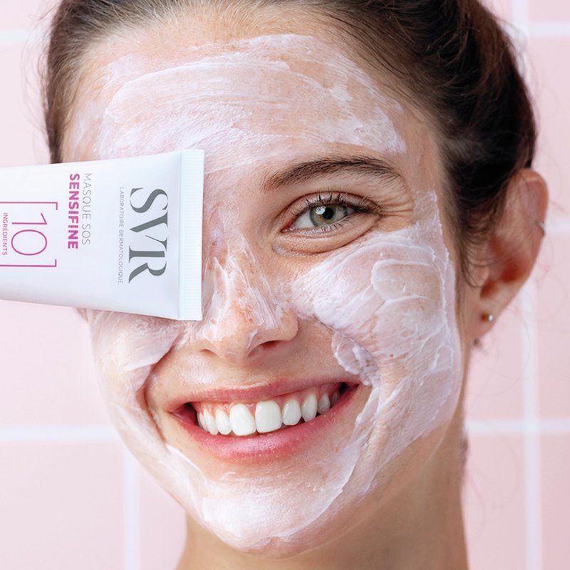 SVR - SENSIFINE SOS MASK - Hydrating and Soothing Cream Mask with Panthenol & Vitamin B12 - For Dry, Dehydrated, and Sensitive Skin - Suitable for Face & Neck - Immediate Skin Soothing - 2.5 fl.oz