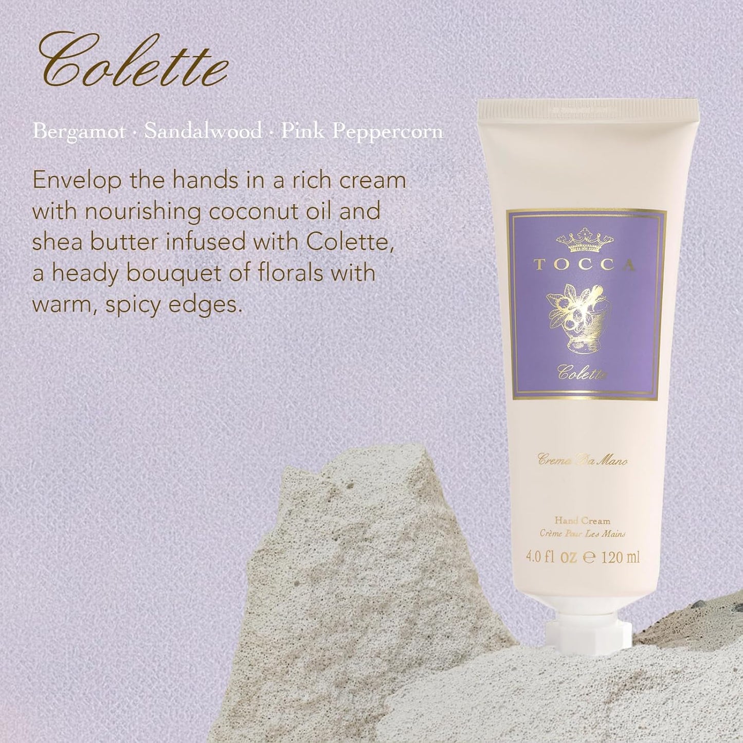 Tocca Crema de Mano, Cleopatra Hand Cream, 4 oz - Grapefruit, Jasmine, Vanilla Musk - Moisturizing, Quick Absorbing