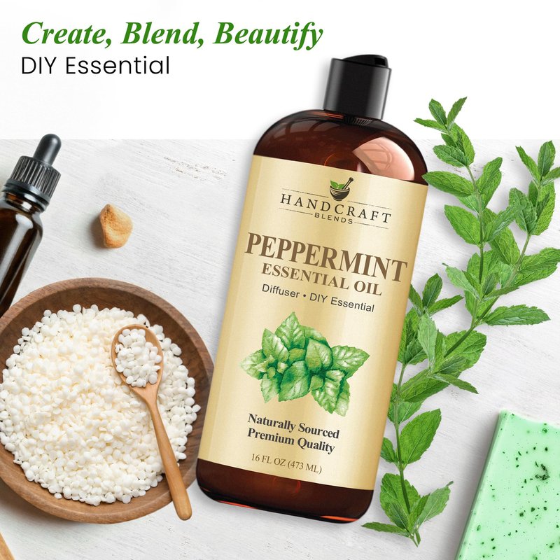 Handcraft Blends Peppermint Essential Oil - Huge 16 Fl Oz - for Candle Making, Soap Making, Diffusers, and Aromatherapy