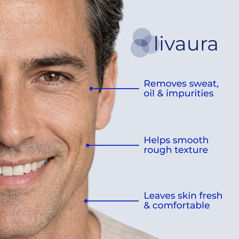 LIVAURA Retinol Face Wash for Men - Gentle Daily Gel Cleanser for Oily Skin