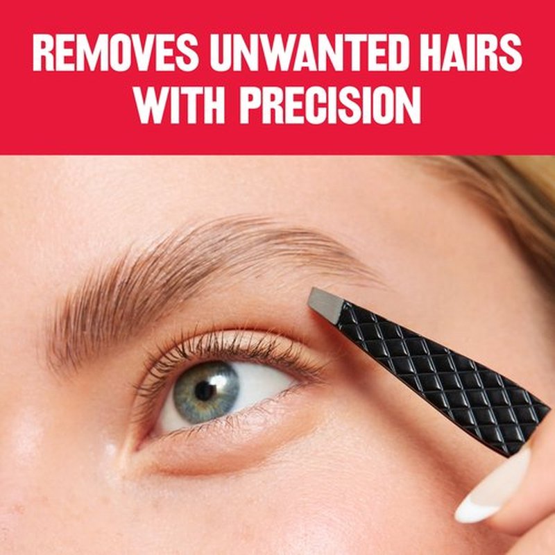 Revlon Expert Slant Tip Hair Removal Tweezers, High Precision, Holiday Gifts, Stocking Stuffer Gifts, Stainless Steel, 1 Count