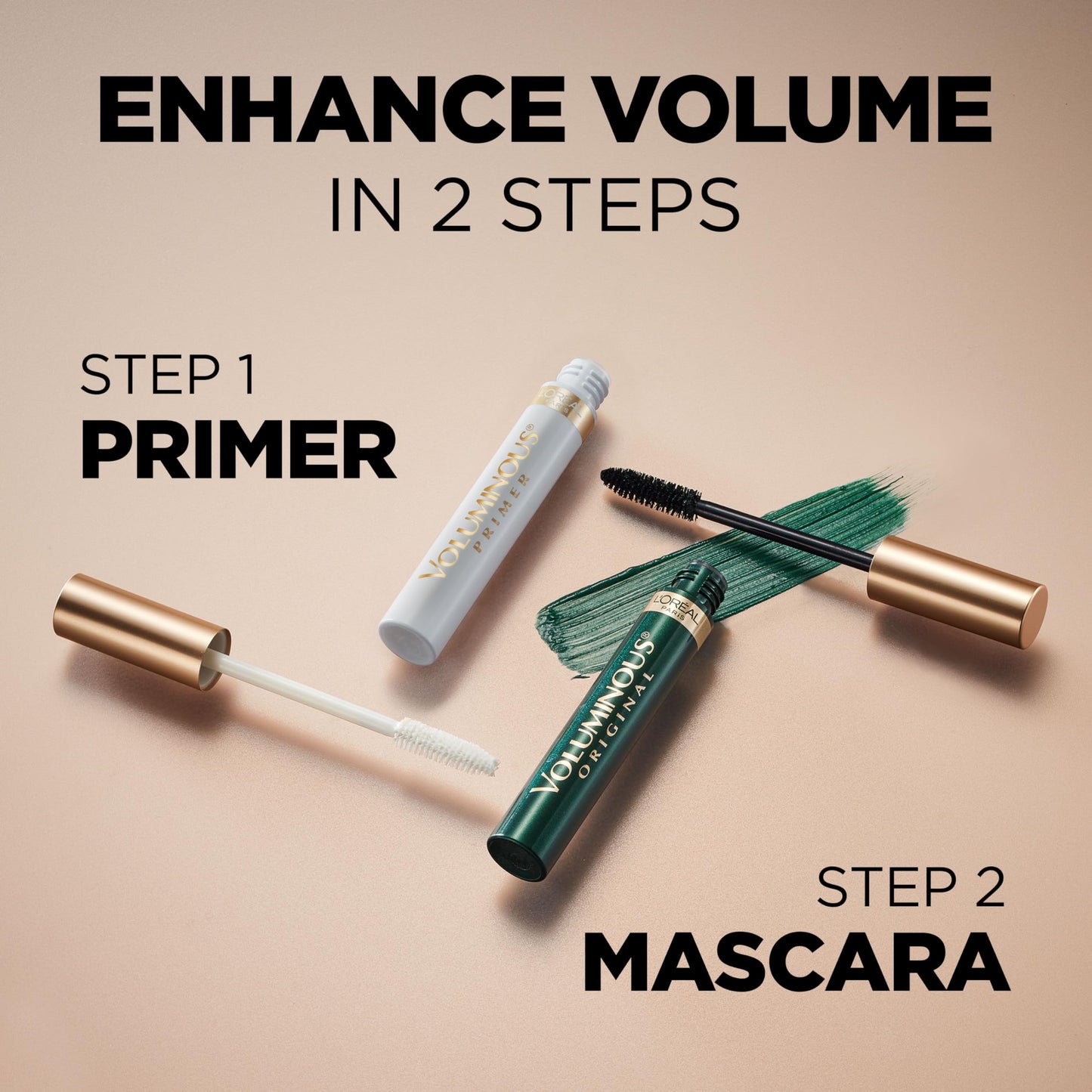 L'Oreal Paris Makeup Voluminous Original Washable Bold Eye Mascara, Deep Green, 0.27 Fl Oz