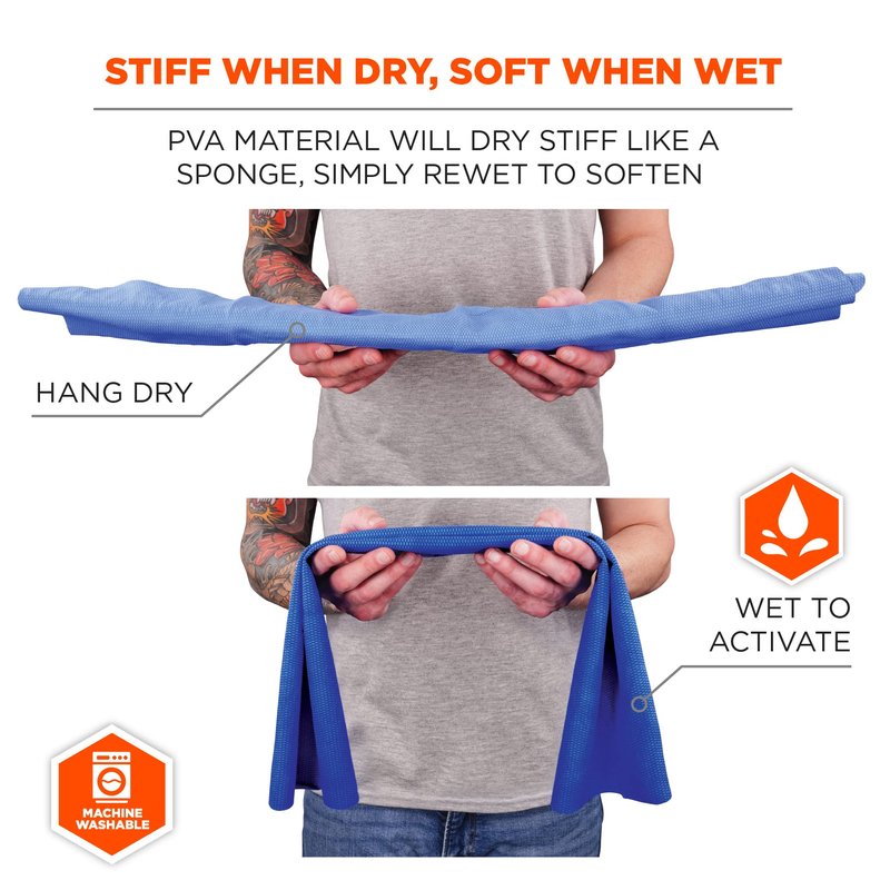 Ergodyne 6210 Phase Change Lightweight Cooling Ice Vest, Cooling Relief for All Environments, Cooling Towel Included