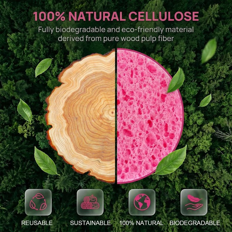 180 PCS Compressed Facial Sponges, Natural Eco Friendly Cellulose Face Sponges for Cleansing, Exfoliating, Makeup Removal, Pore Care, Esthetician Sponges for SPA Travel Daily Use