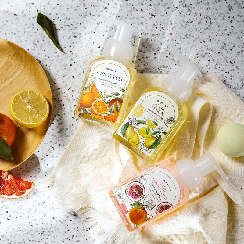 ROMIIE ZOI Mini Foaming Hand Soap - Pack of 3 - Sicilian Lemon - 260 ML/ 8.7 FL. OZ Each