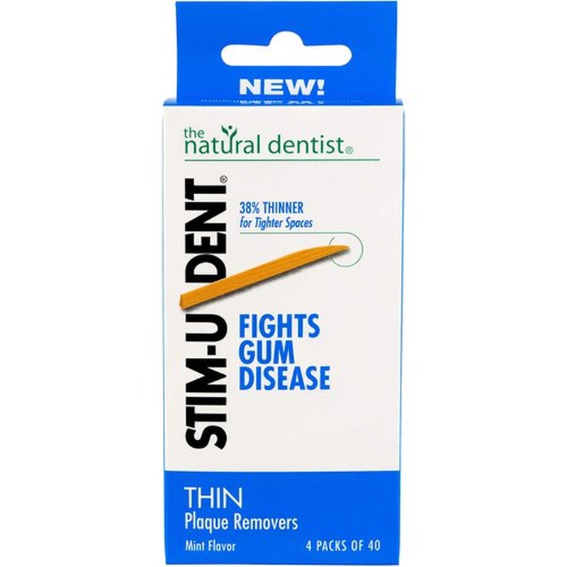 Natural Dentist Stim-U-Dent Dental Picks (Thin), 160 Count Each (Pack of 6)