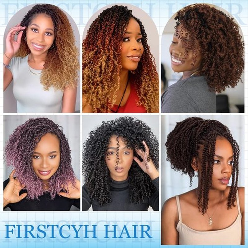 Passion Twsit Hair 12 Inch - 1B/30/27 Yankee Twist Crochet Hair 10Packs Passion Twist Braiding Hair Prelooped Mini Spring Twist Crochet Hair for Black Women(12 Inch,1B/30/27)