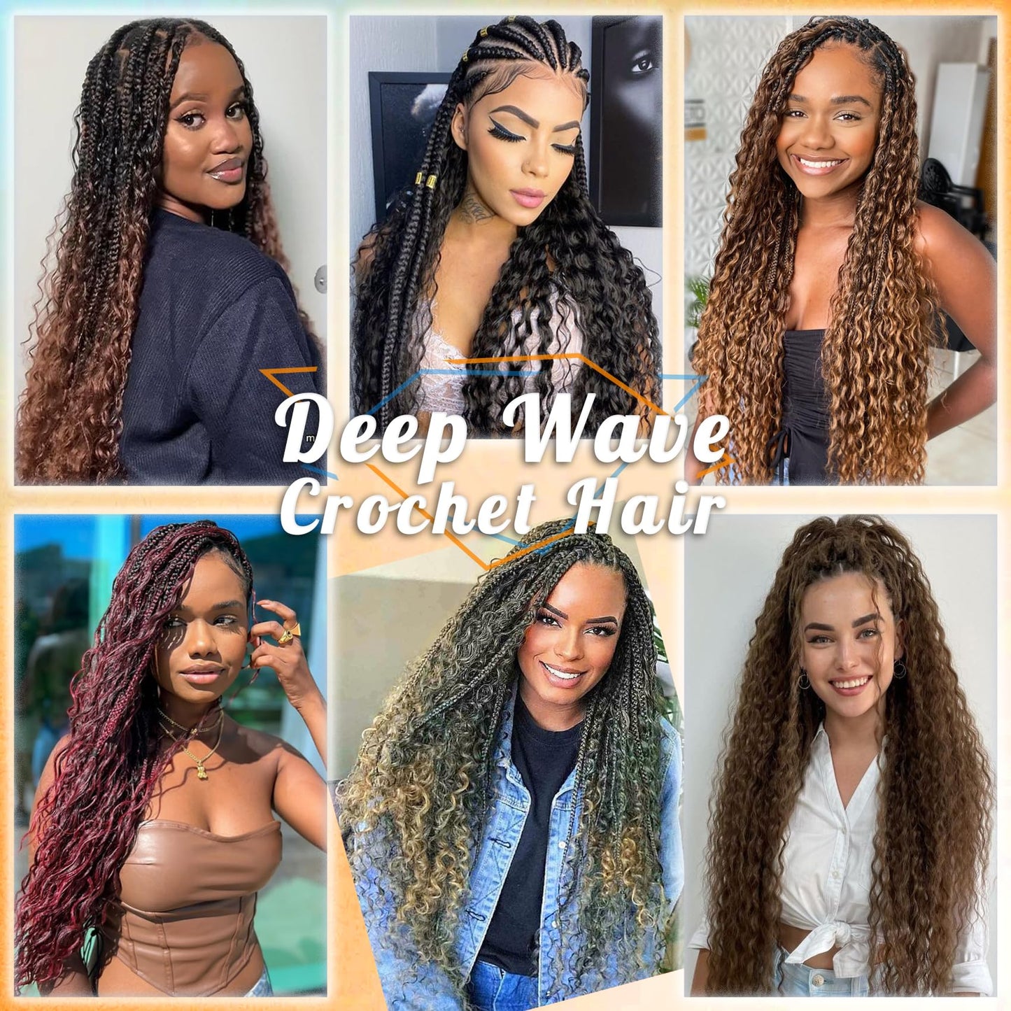 Eerya Long Curly Braiding Hair 18 Inch 2 Packs Pink Ocean Wave Crochet Hair for Black Women Deep Wave Braiding Hair for Boho Braids (18 inch, Pink)