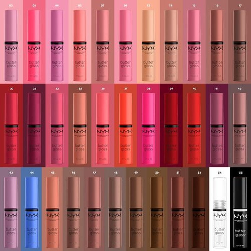 NYX PROFESSIONAL MAKEUP Butter Gloss Brown Sugar, Non-Sticky Lip Gloss - Cinnamon Roll (Grey Brown)