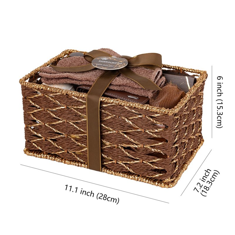 36 Pcs Sandalwood Bath & Body Gift Basket for Men, Father's Day Gifts, Beard Grooming Set, Face Skin Care Kit, Men Home Spa Gift Basket, Bath Bomb, Birthday, Valentines, Christmas, Dad, Anniversary