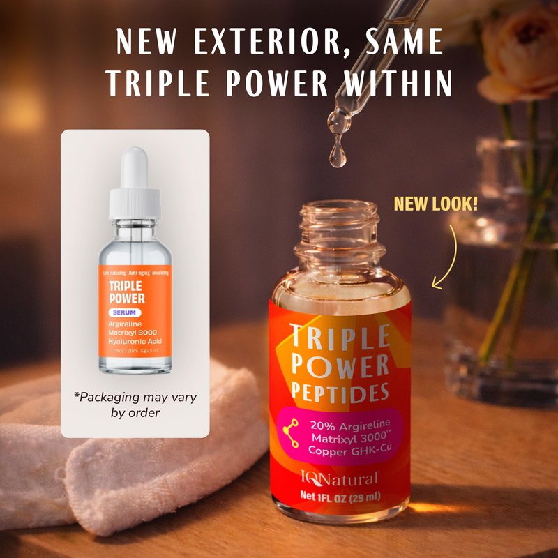 Peptide Serum for Face – 20% Argireline, Matrixyl 3000 & Copper GHK-Cu with Hyaluronic Acid | Anti-Aging Firming Serum | Wrinkle-Relaxing, Skin-Tightening | Triple Power Peptides | 2 PACK