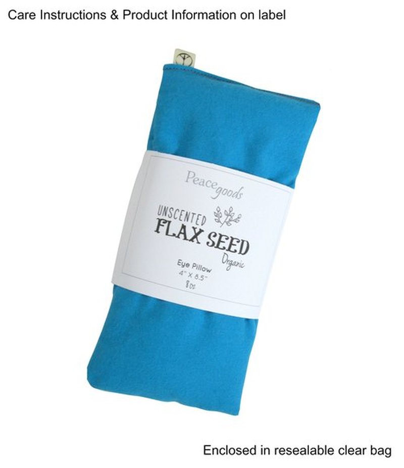 Peacegoods Unscented Eye Pillow - Made from Soft Cotton Flannel - Weighted Filled with Flax Seed Microwavable - Yoga Massage Headache Sleep Made USA - Gray
