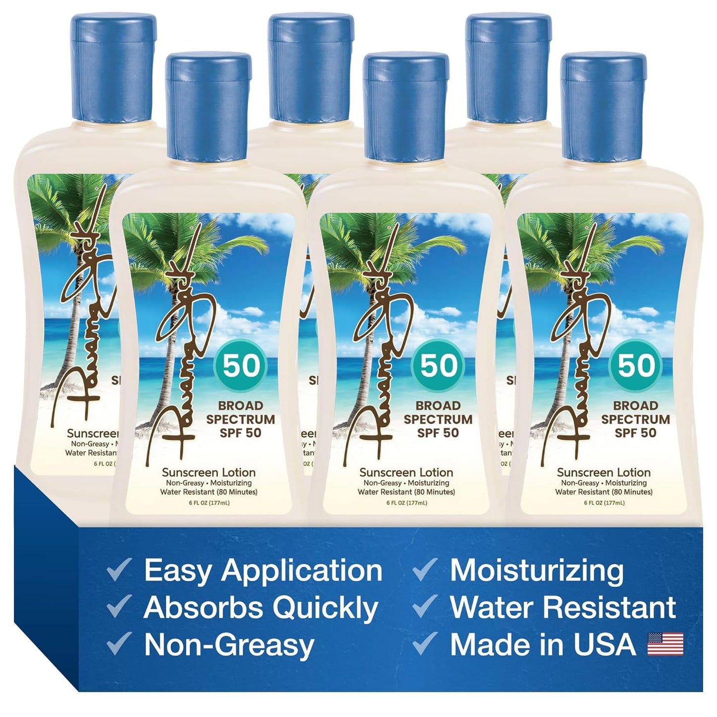 Panama Jack Sunscreen Lotion SPF 50 - High-Protection Formula | 1-Pack