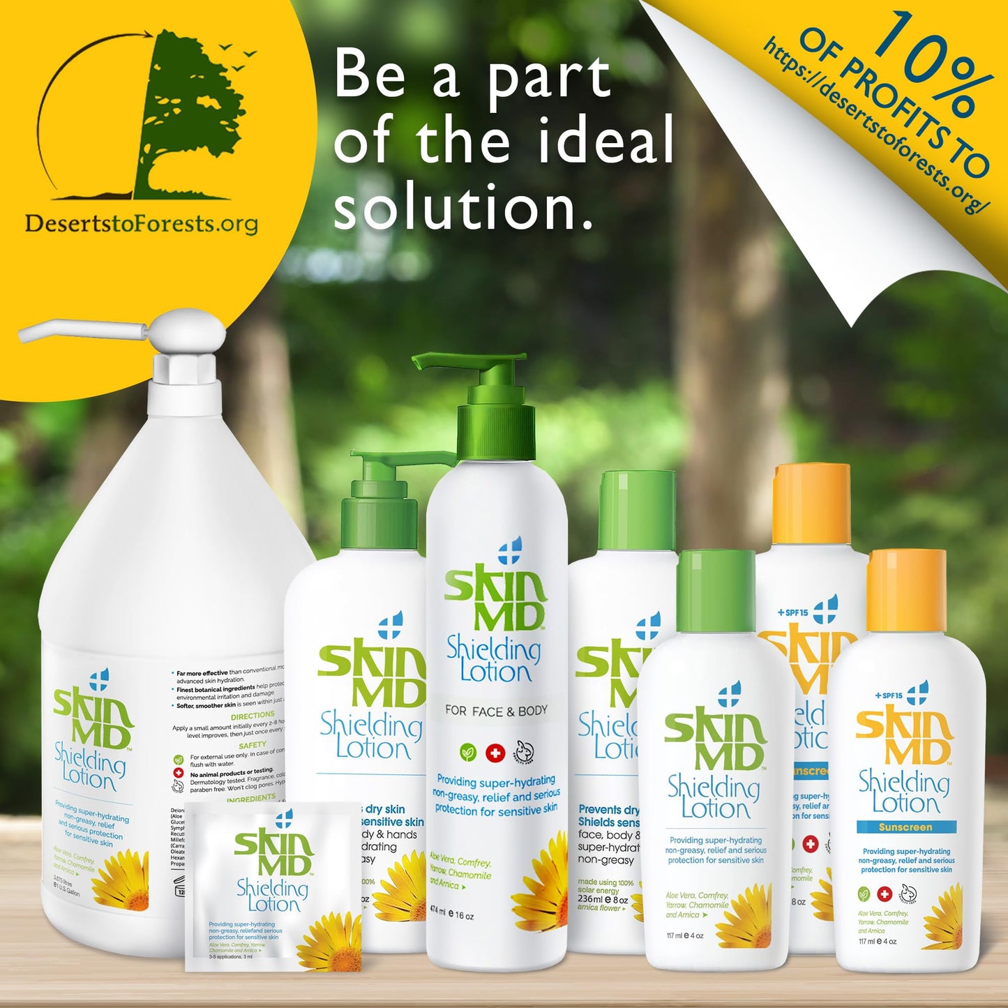 Skin MD Shielding Lotion Hydrating Body Lotion for Sensitive Skin with Dispenser | Non-Greasy, Fast-Absorbing Moisturizer with Plant-Based Ingredients, Eczema & Psoriasis Relief - 4oz 3-Pack