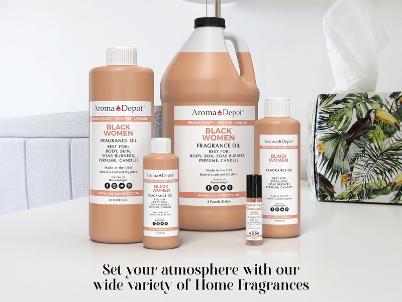 Aroma Depot Black Women 1 oz. Fragrance Oil I Perfume I Skin Oil I Scented Oil. Bath Bombs, Body Butters, Creams and lotions. Few Drops in The Diffuser, Burners, or Warmers.