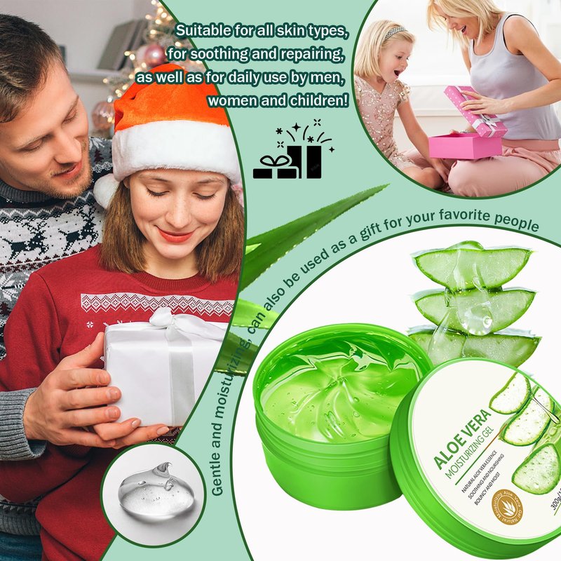 JunKuJK Purity Aloe Vera Gel - Hydrating Aloe Vera Gel for Face and Skin,No Sticky Moisturizing Aloe Gel D