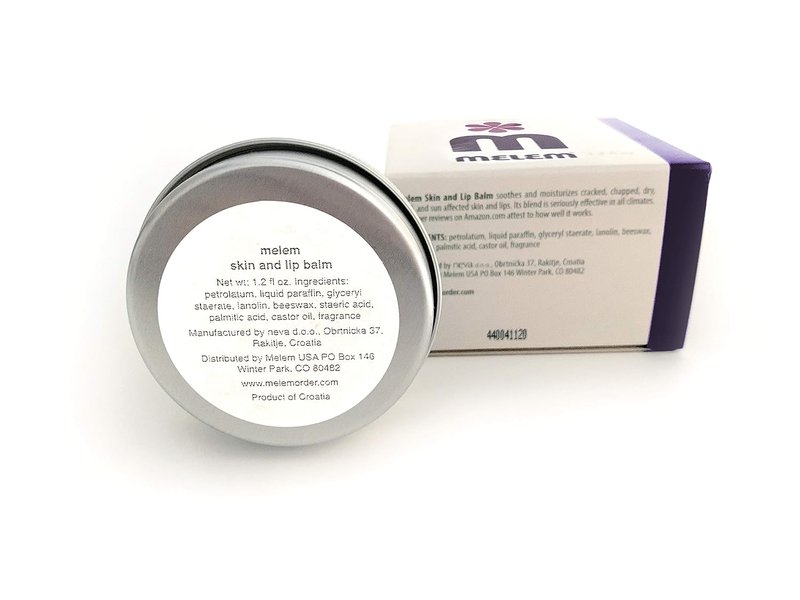 Melem Skin & Lip Balm - Moisturizing Lanolin Formula for Dry, Flaky Skin | Large 1.2 oz Tin