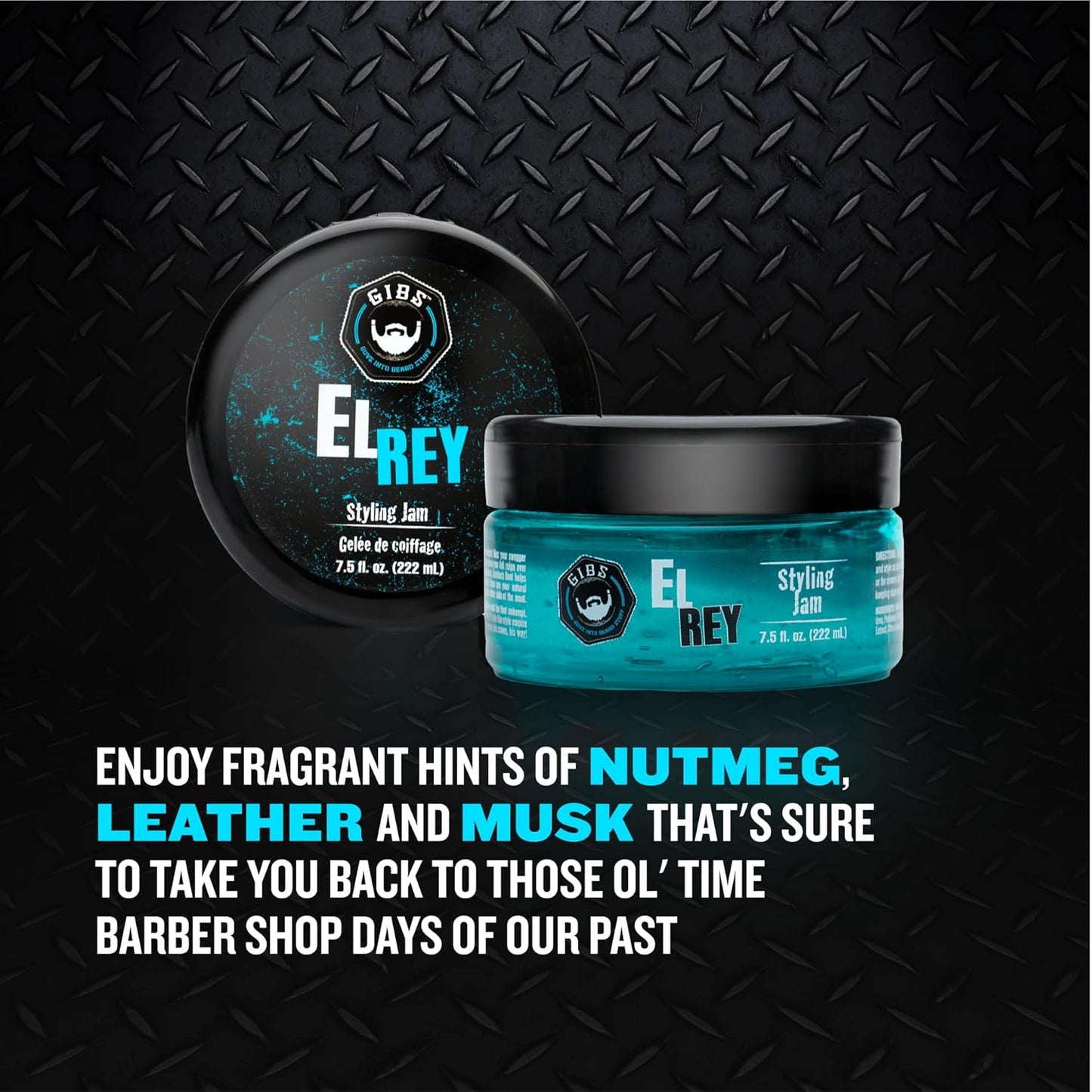GIBS Grooming El Rey Styling Jam for Men, Medium Hold Hair Gel