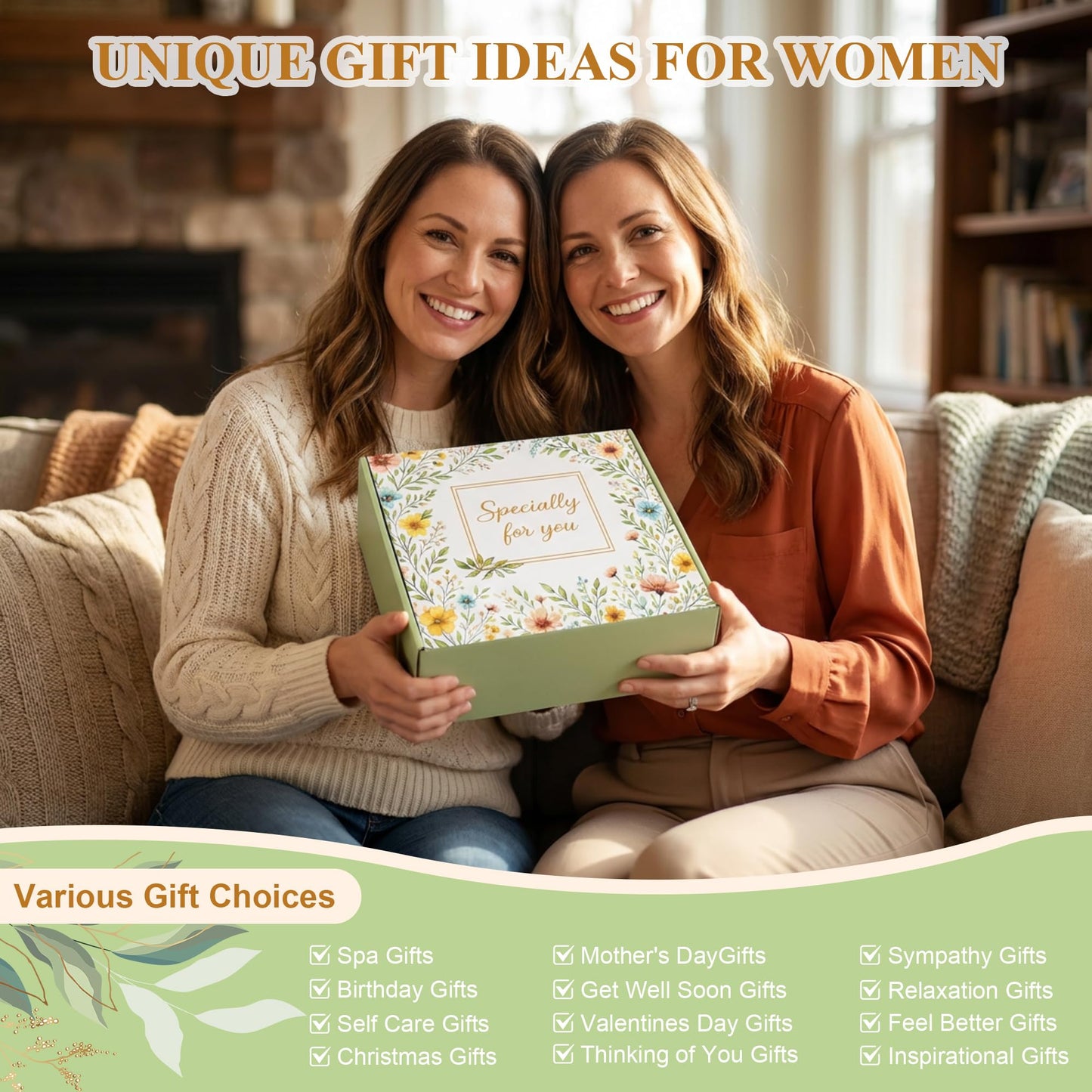 Care Package for Women, Get Well Soon Gift Basket with Self Care Gifts